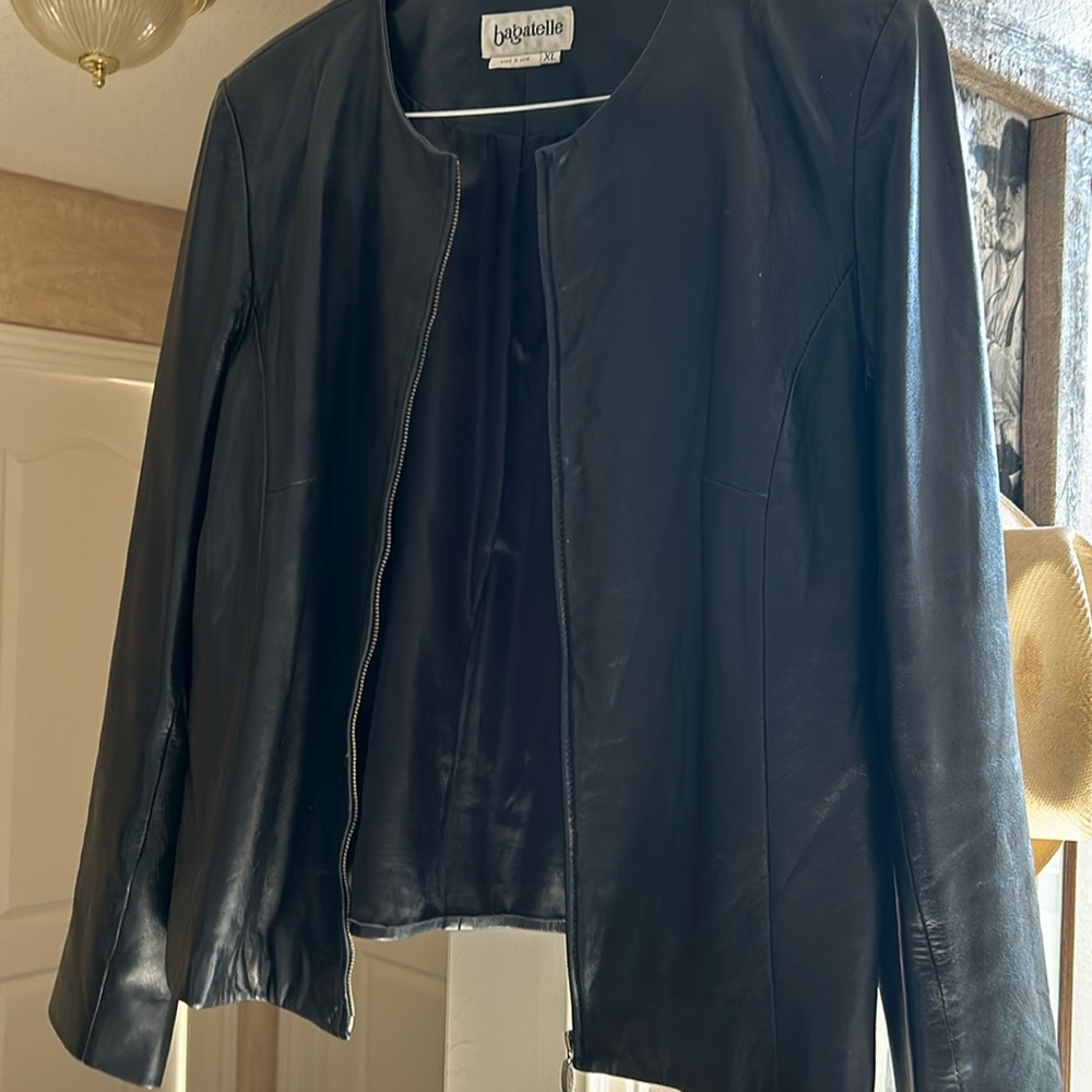 Beautiful black leather jacket